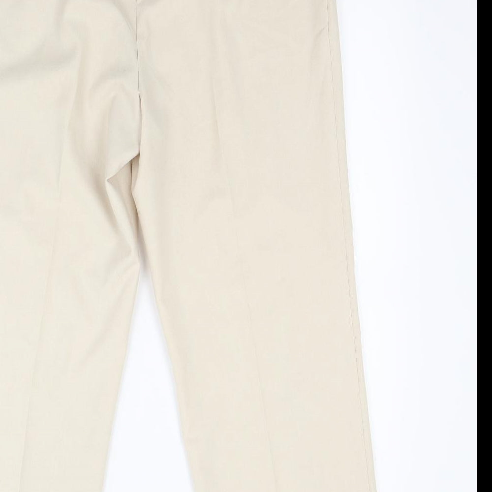 Preworn Womens Beige Trousers Size 14 L24 in