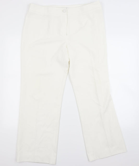 EWM Womens White Trousers Size 16 L28 in