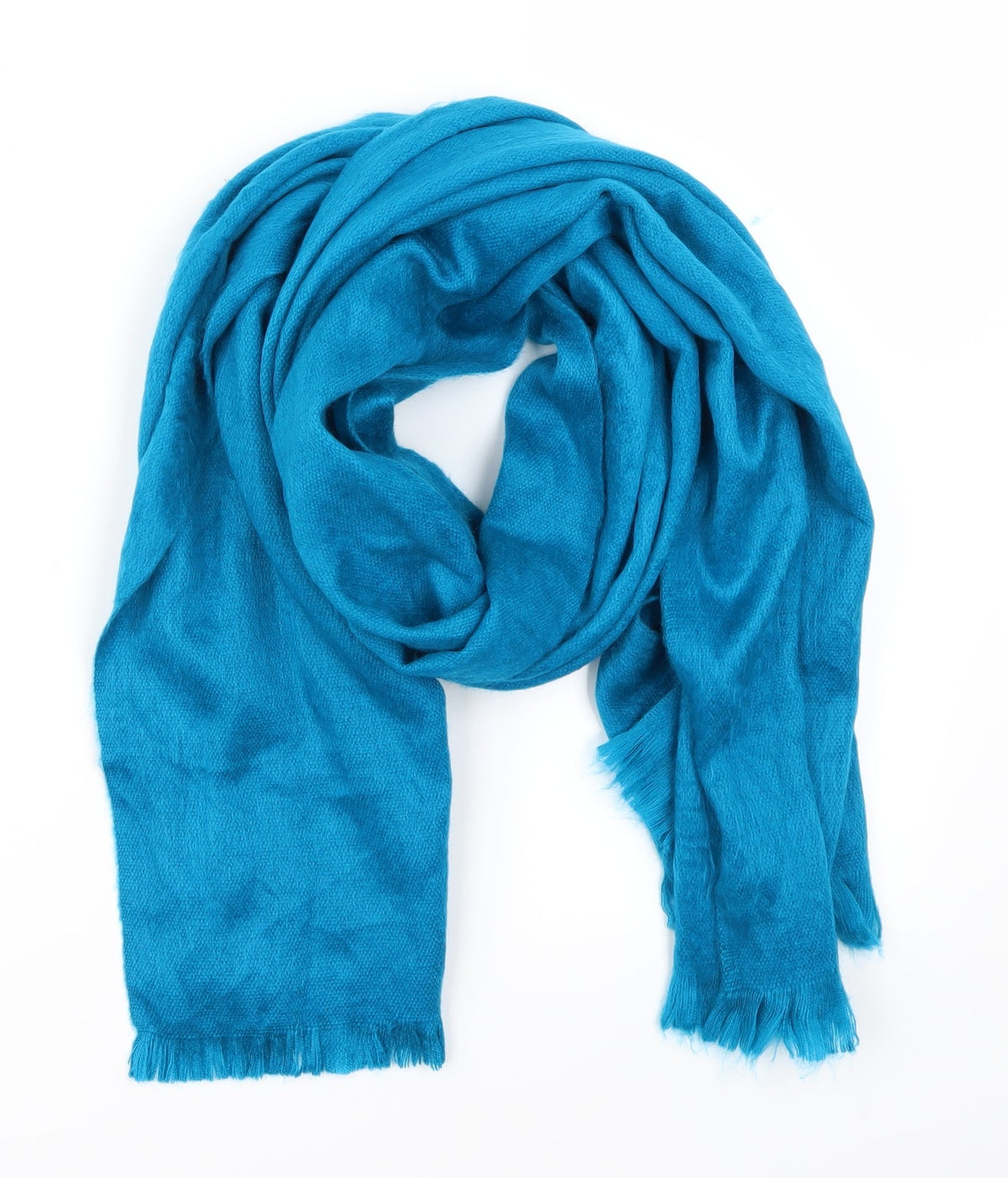 Front view of Preworn women’s blue scarf