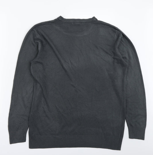 George Mens Grey Pullover Jumper Size L