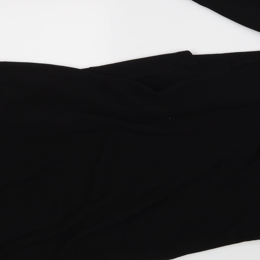Brand and care label for Dolls women’s black cardigan jumper, size UK 12