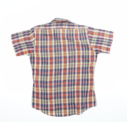 P-3000 Womens Multicoloured Check Basic Button-Up Size 6