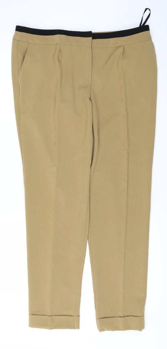 newlook Womens Brown Trousers Size 14 L29 in