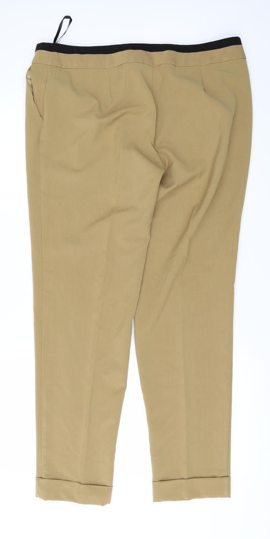 newlook Womens Brown Trousers Size 14 L29 in