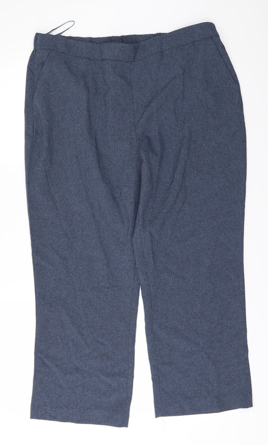 Preworn Womens Blue Trousers Size 16 L25 in