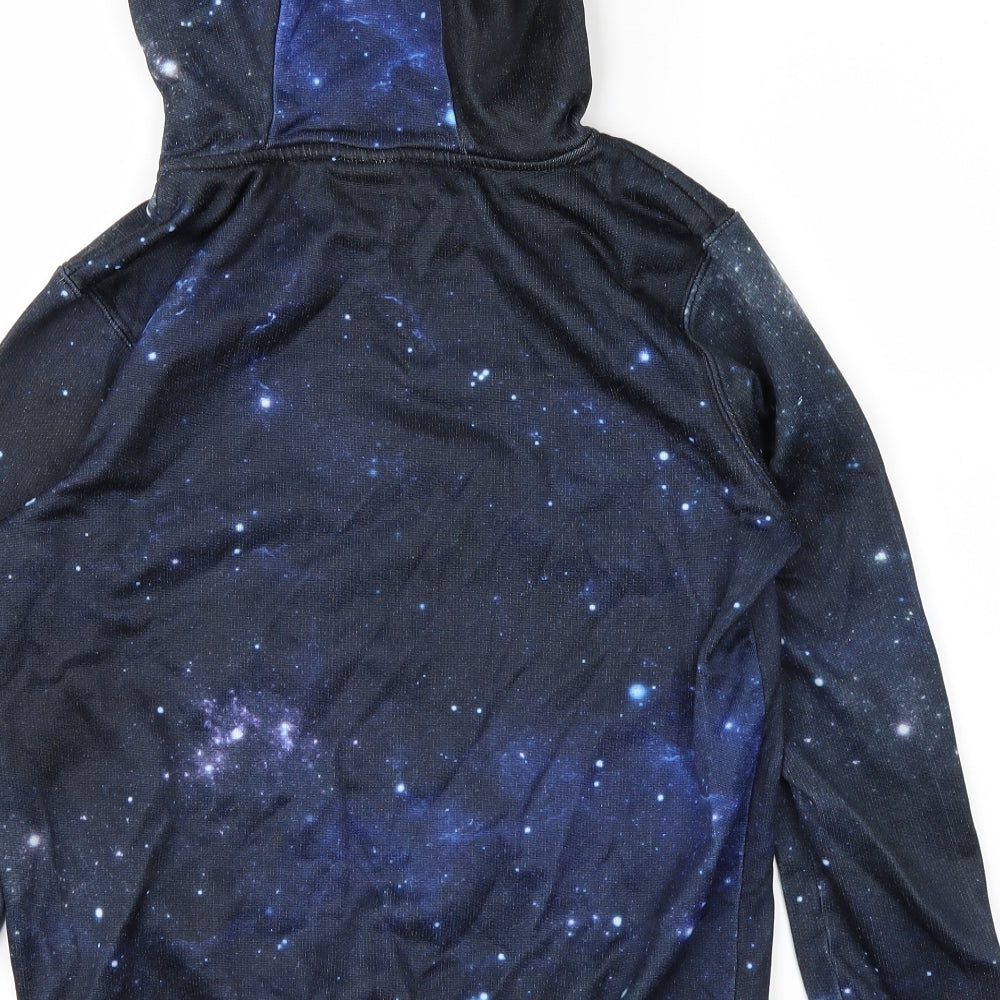 Brand and care label for Starwars boys’ blue pullover hoodie, size 12-13, years