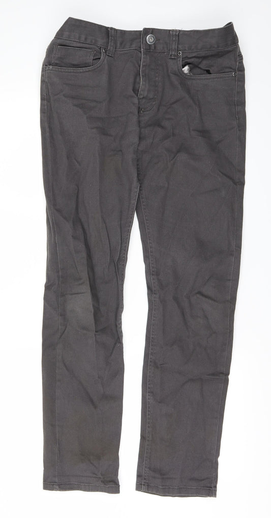 DenimCo Mens Black Denim Straight Jeans Size 32 L28 in