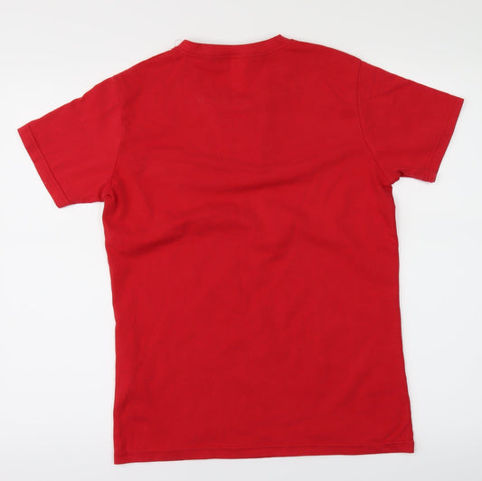 Andrid Boys Red Basic T-Shirt Size M