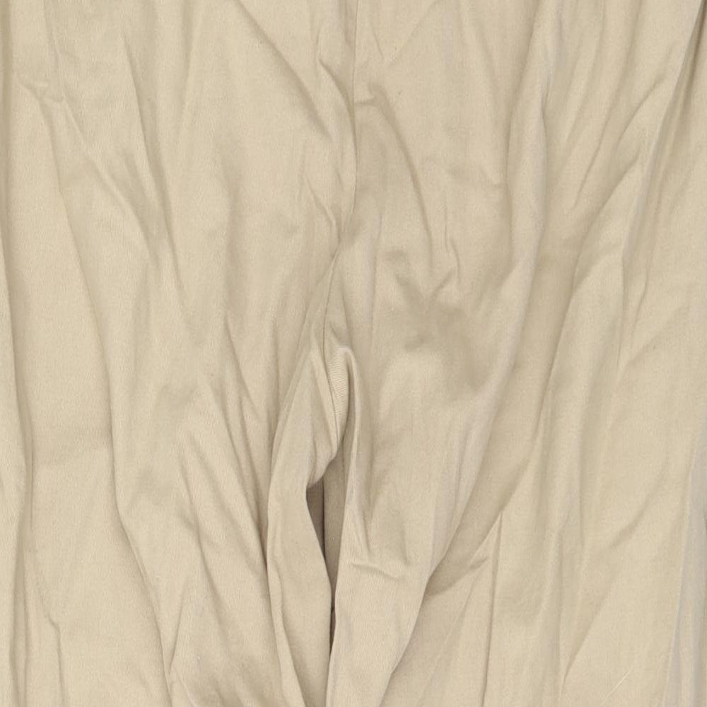 Brand and care label for Amber women’s beige trousers, size UK 22, 25-inch leg