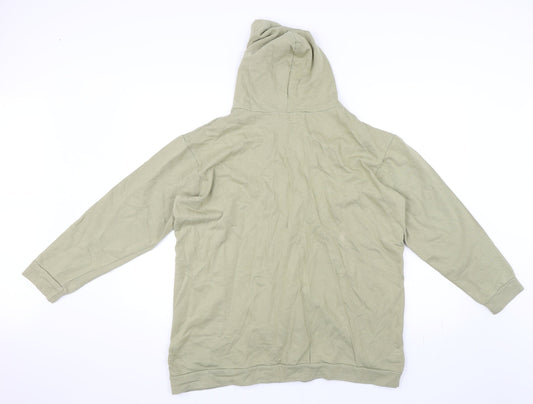 Pretty Little Thing Womens Green Pullover Hoodie Size 12