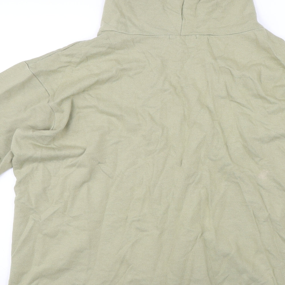 Pretty Little Thing Womens Green Pullover Hoodie Size 12