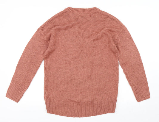 Newlook Womens Pink Pullover Jumper Size S