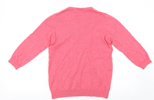 Marks and Spencer Womens Pink Pullover Jumper Size 12 - Extra Stretch
