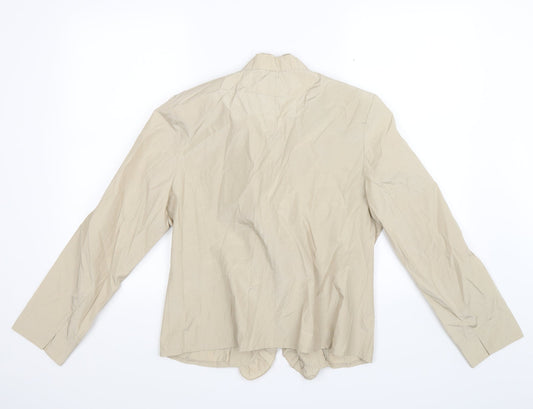 oscar B Womens Beige Floral Jacket Size 12