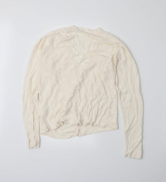 Marks and Spencer Womens Beige Knit Cardigan Jumper Size 14