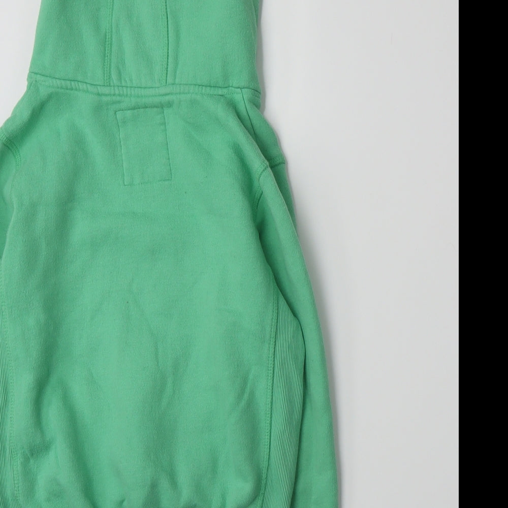 Brand and care label for Next women’s green pullover hoodie - 11 years