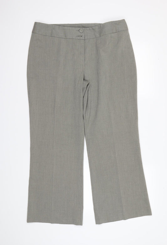 Marks and Spencer Womens Grey Plaid Dress Pants Trousers Size 16 L27 in