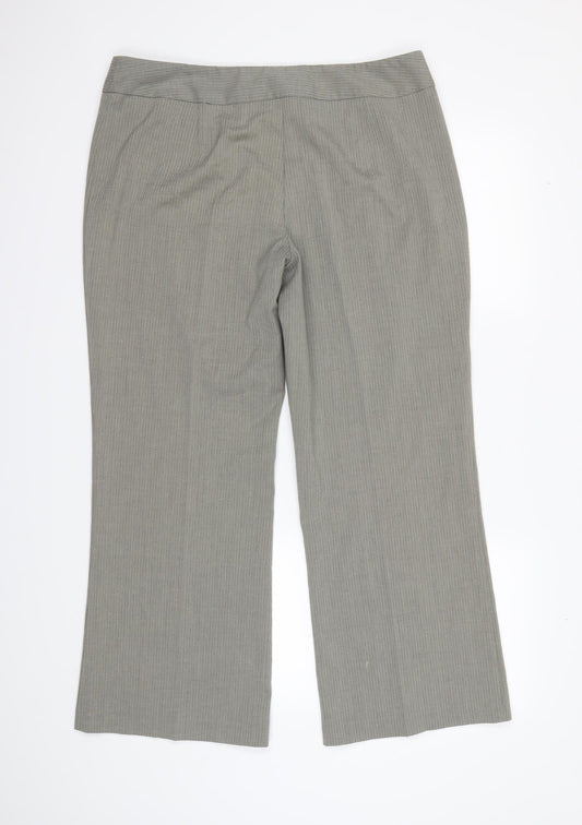Marks and Spencer Womens Grey Plaid Dress Pants Trousers Size 16 L27 in