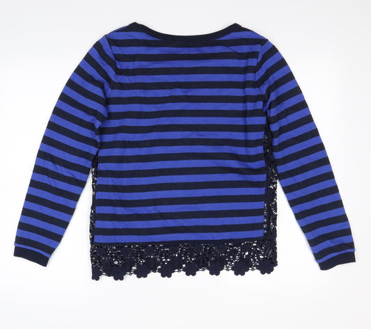 NEXT Womens Blue Striped Pullover Jumper Size 8