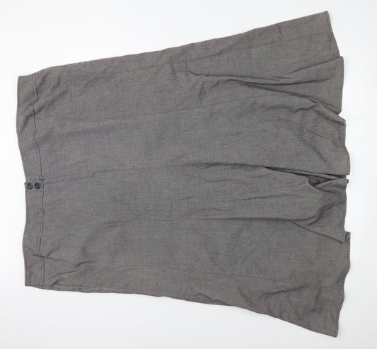 Preworn Womens Grey Flare Skirt Size 48 in