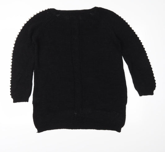 Vintage Havana Womens Black Knit Pullover Jumper Size M