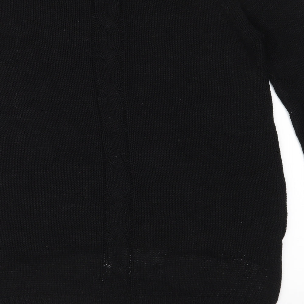 Brand and care label for Vintage Havana women’s black knit jumper, size M