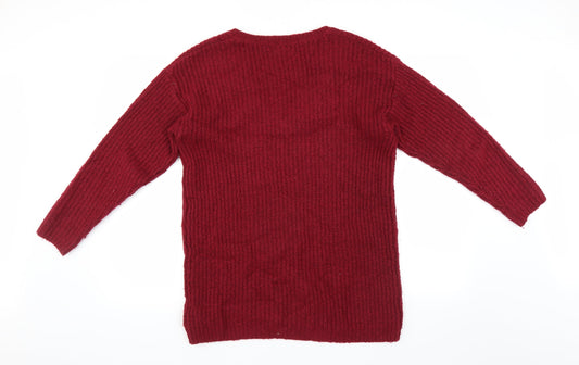 Marks and Spencer Womens Red Pullover Jumper Size 10