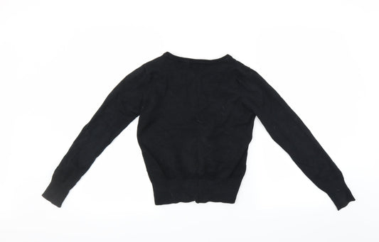 Indigo Girls Black Cardigan Jumper Size 11-12 Years