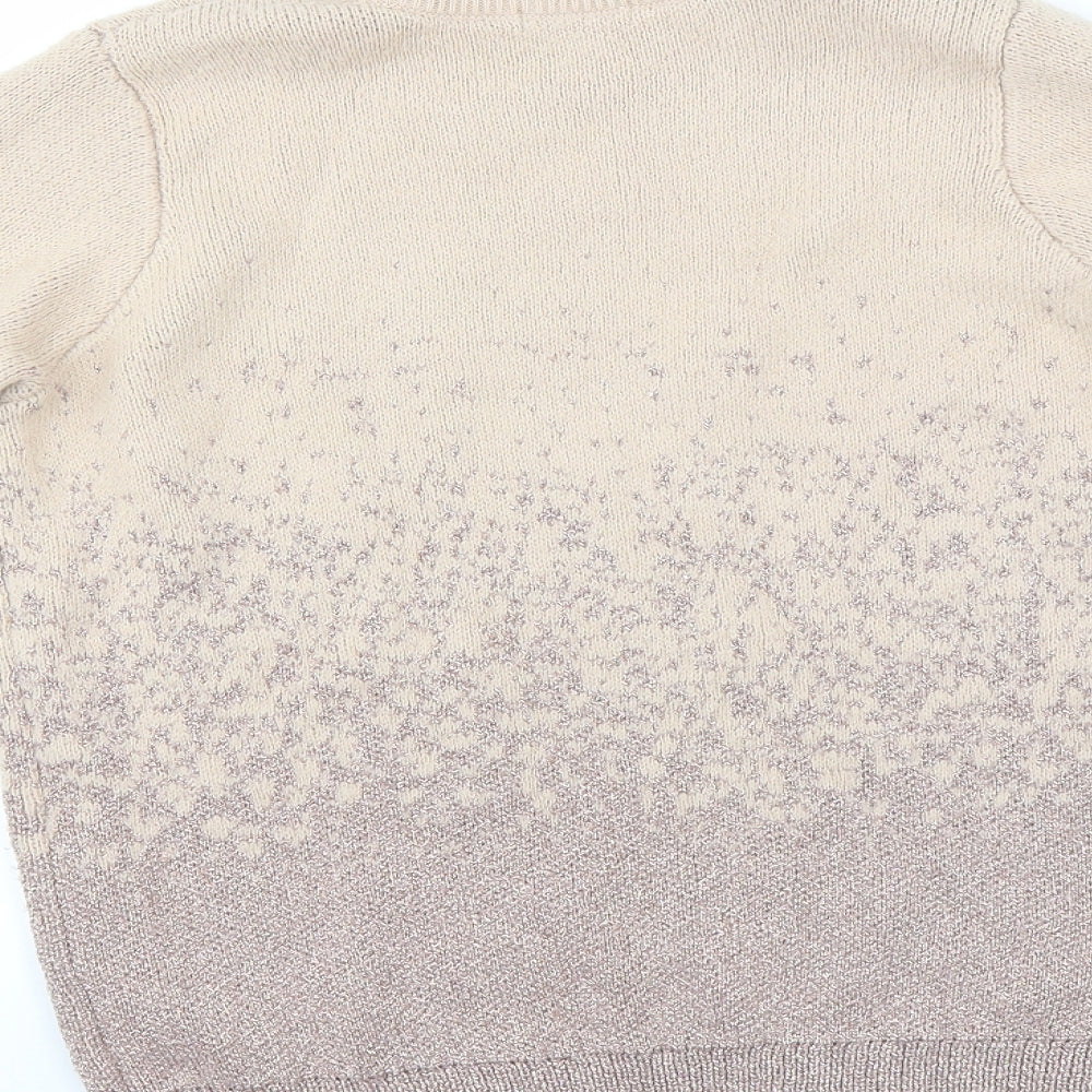Brand and care label for H&M women’s pink jumper, size S