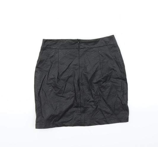 Preworn Womens Black Mini Skirt Size 10