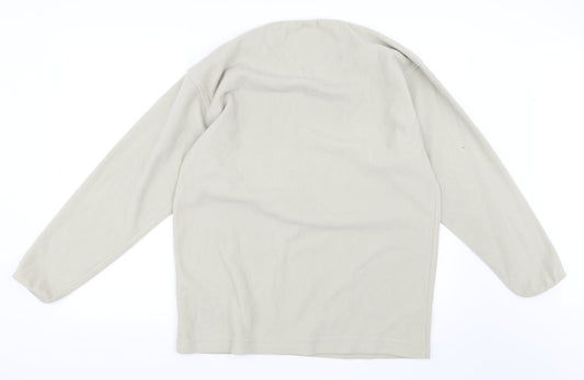 Box Office Womens Beige Pullover Sweatshirt Size M - Fleece