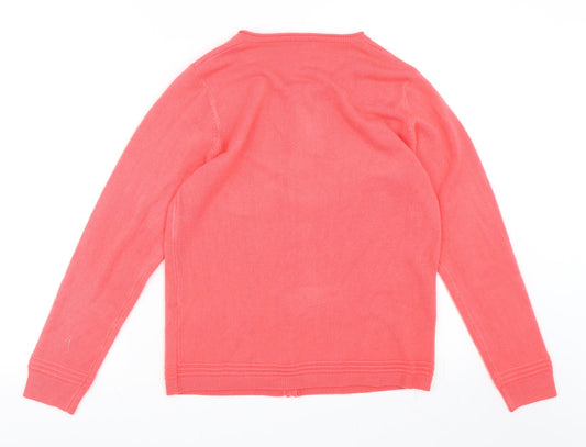 Text Womens Pink Cardigan Jumper Size S