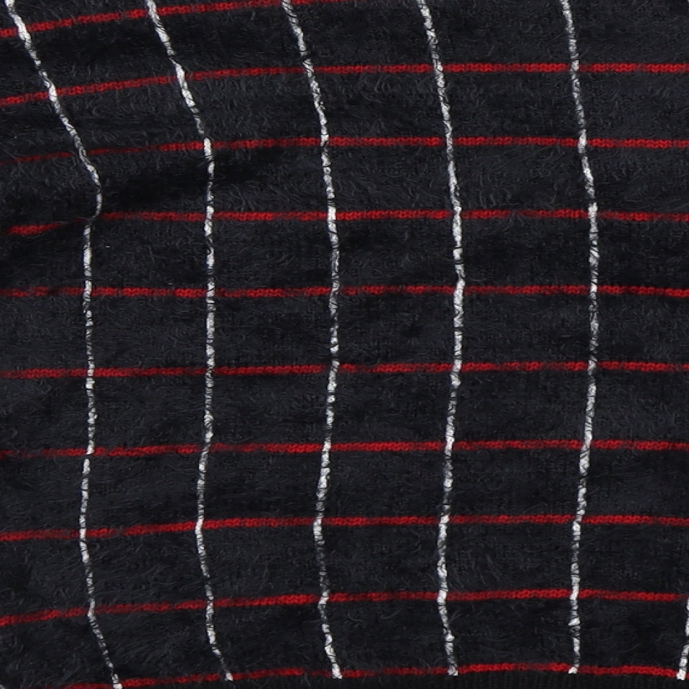 Brand and care label for Marks & Spencer women’s black check jumper, size UK 6