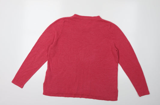 Marks and Spencer Womens Pink Knit Pullover Jumper Size 14