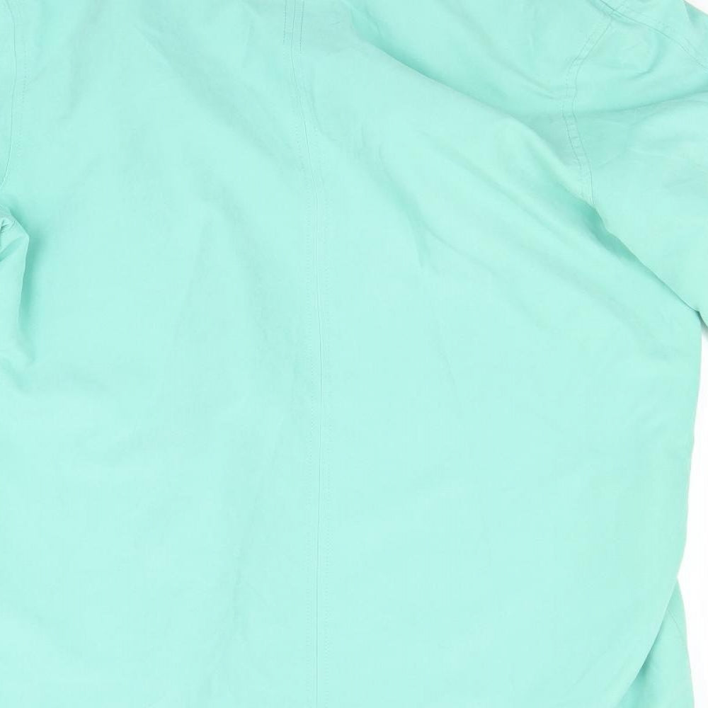 Brand and care label for Finesse women’s green jacket coat, size UK 10
