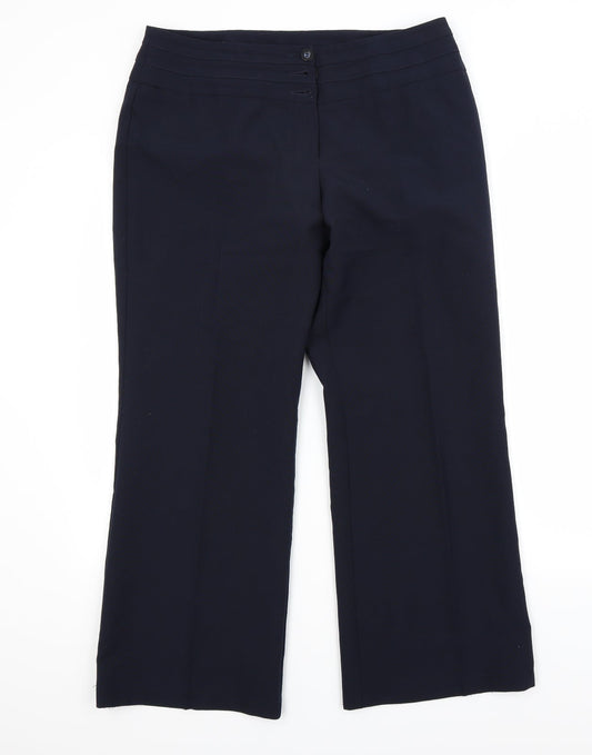 Marks and Spencer Womens Blue Trousers Size 16 L27 in
