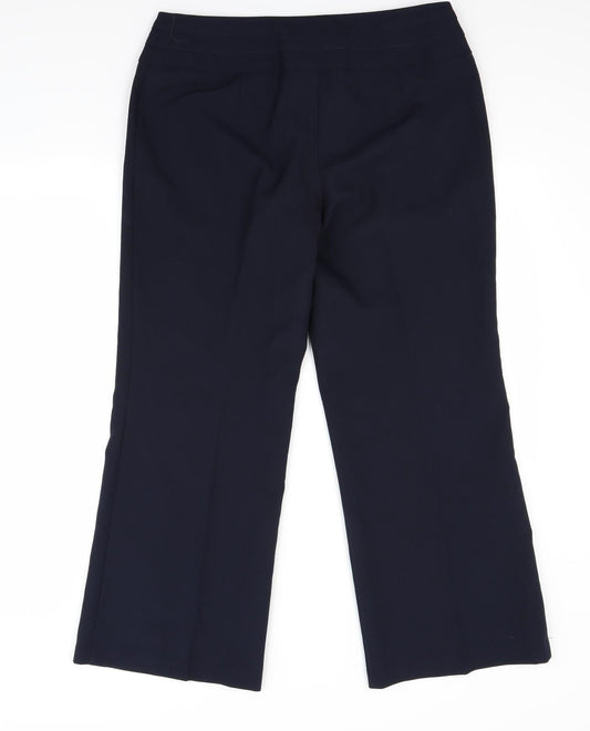 Marks and Spencer Womens Blue Trousers Size 16 L27 in