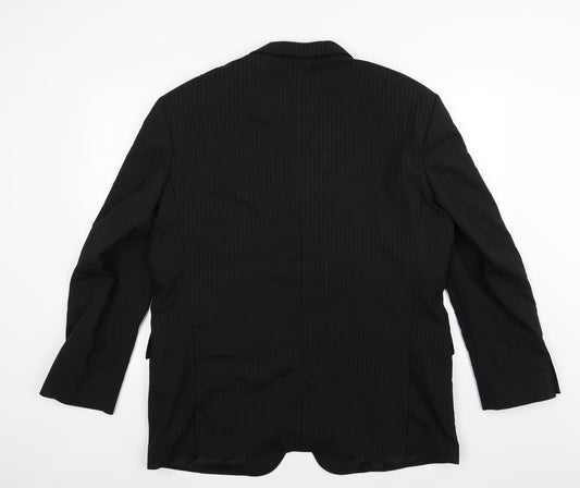 Weil Mens Black Striped Jacket Suit Jacket Size 44