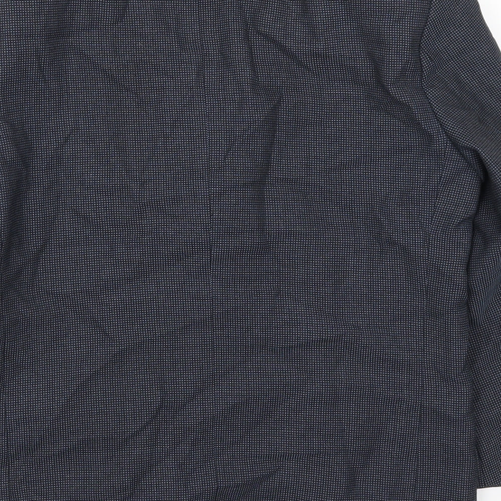 Brand and care label for Kartel men’s blue jacket suit jacket, size 38