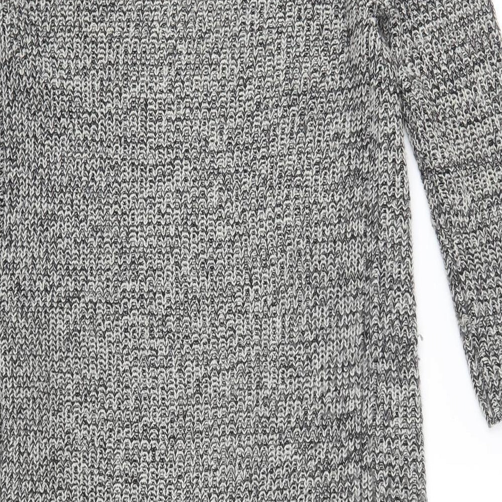 Brand and care label for Forever 21 women’s grey cardigan jumper, size S