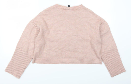 Topshop Womens Pink Pullover Jumper Size 4