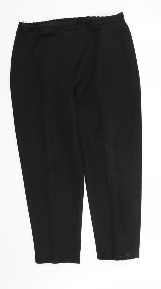 C&A Womens Black Trousers Size 16 L26 in
