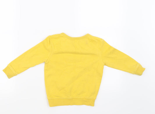 George Boys Yellow Pullover Jumper Size 2 Years