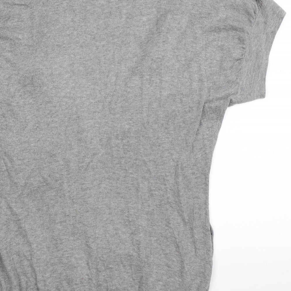 Warehouse Womens Grey Knit Cardigan Jumper Size 10