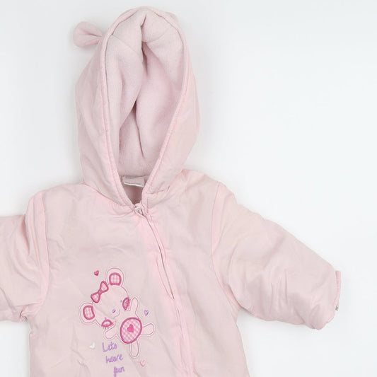 Babytown Girls Pink Coverall One-Piece Size 3-6 Months