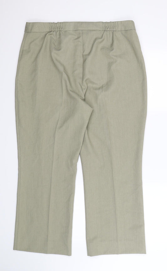 Marks and Spencer Womens Green Trousers Size 18 L28 in