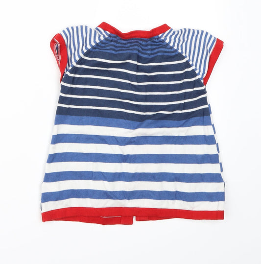 Indigo Girls Blue Striped Cardigan Jumper Size 3-4 Years