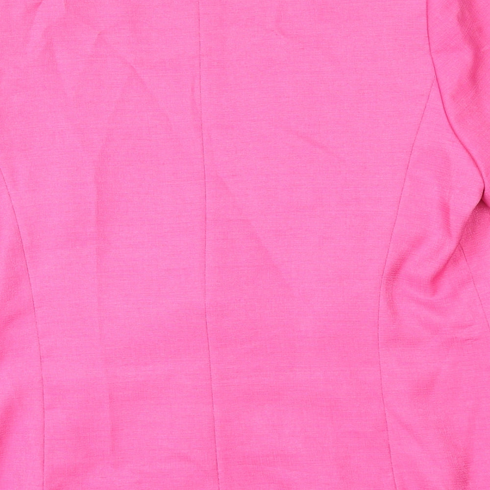 Brand and care label for Anna Rose women’s pink jacket, size UK 18