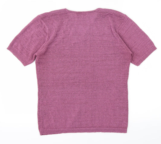 Berkertex Womens Purple Basic T-Shirt Size 10