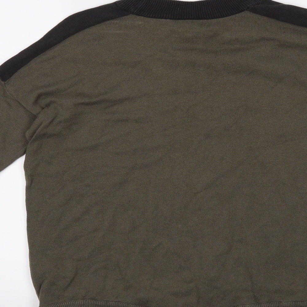 VILA Mens Green Pullover Jumper Size M